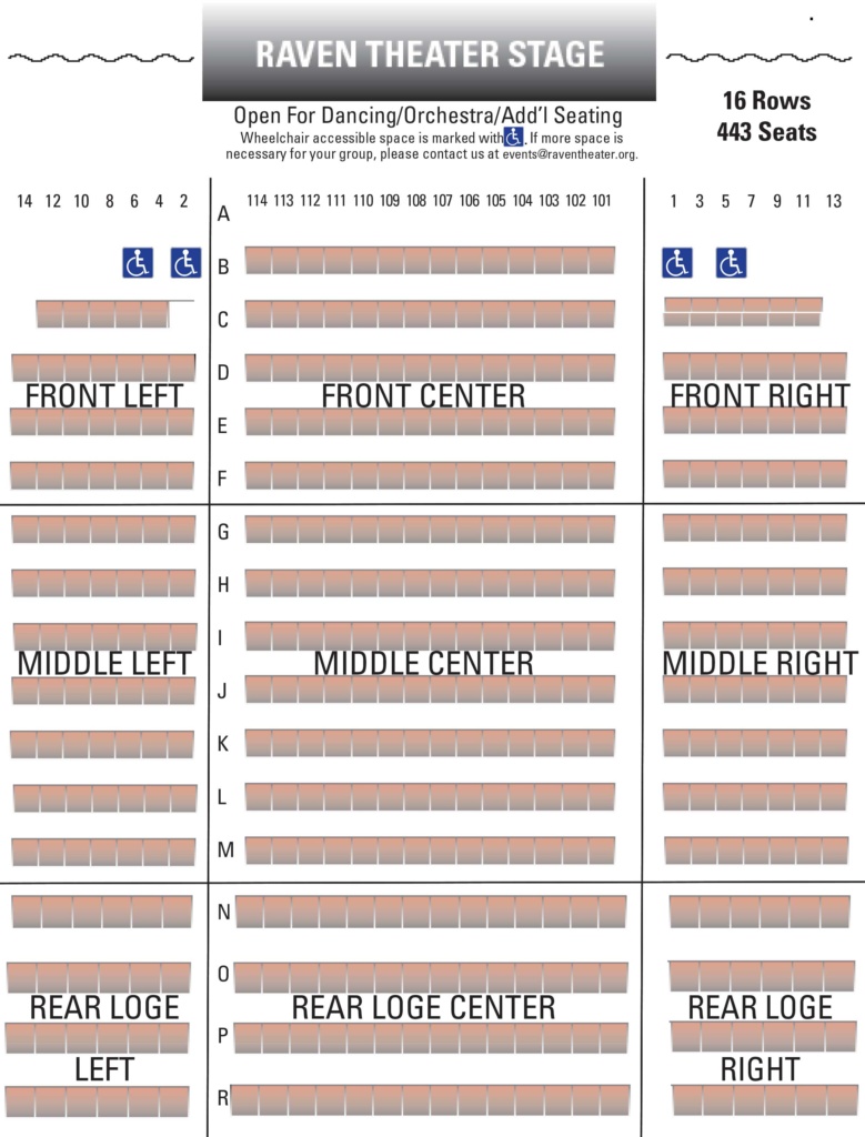 Wheelchair-accessible seating chart