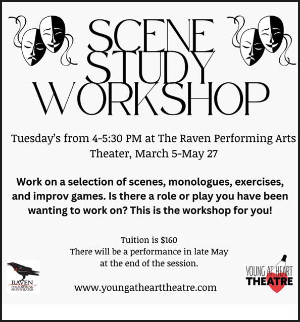 Young at Heart Theatre announces a scene study workshop!